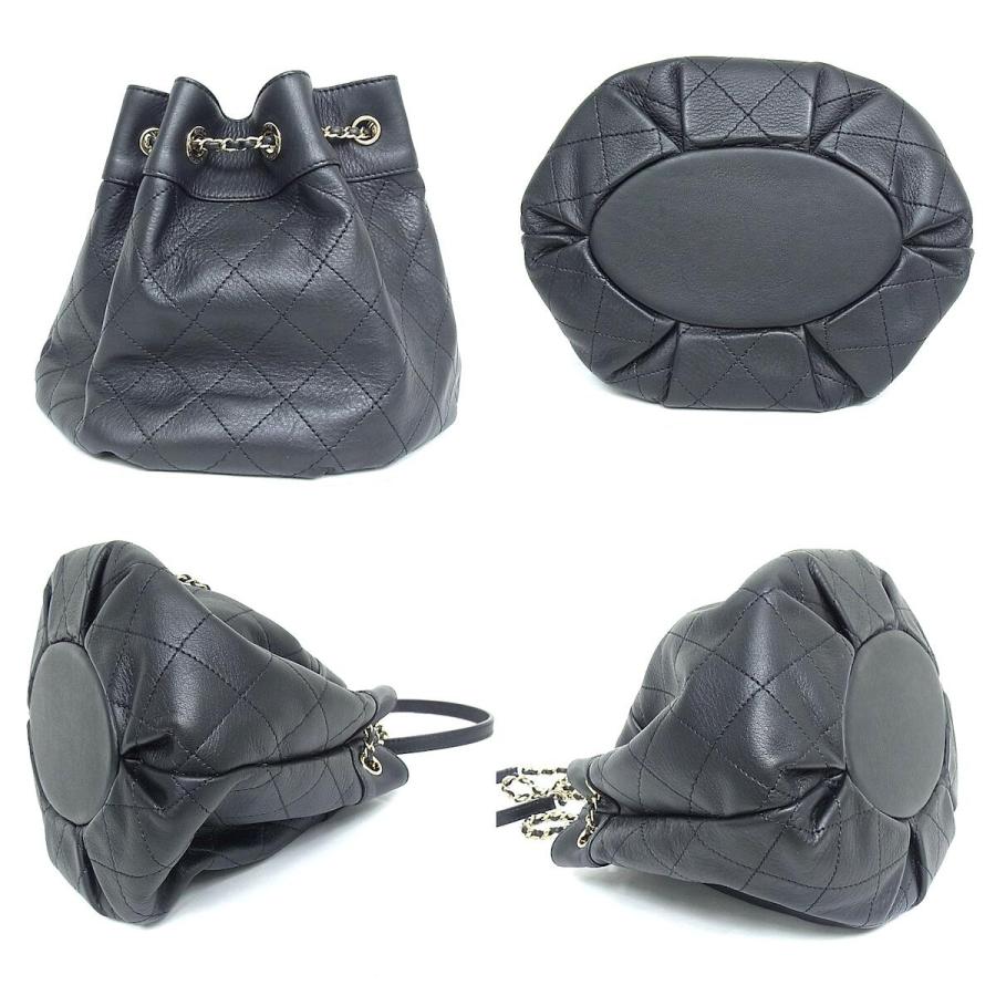 CHANEL（シャネル） マトラッセ 巾着バッグ ココマーク ラムスキン