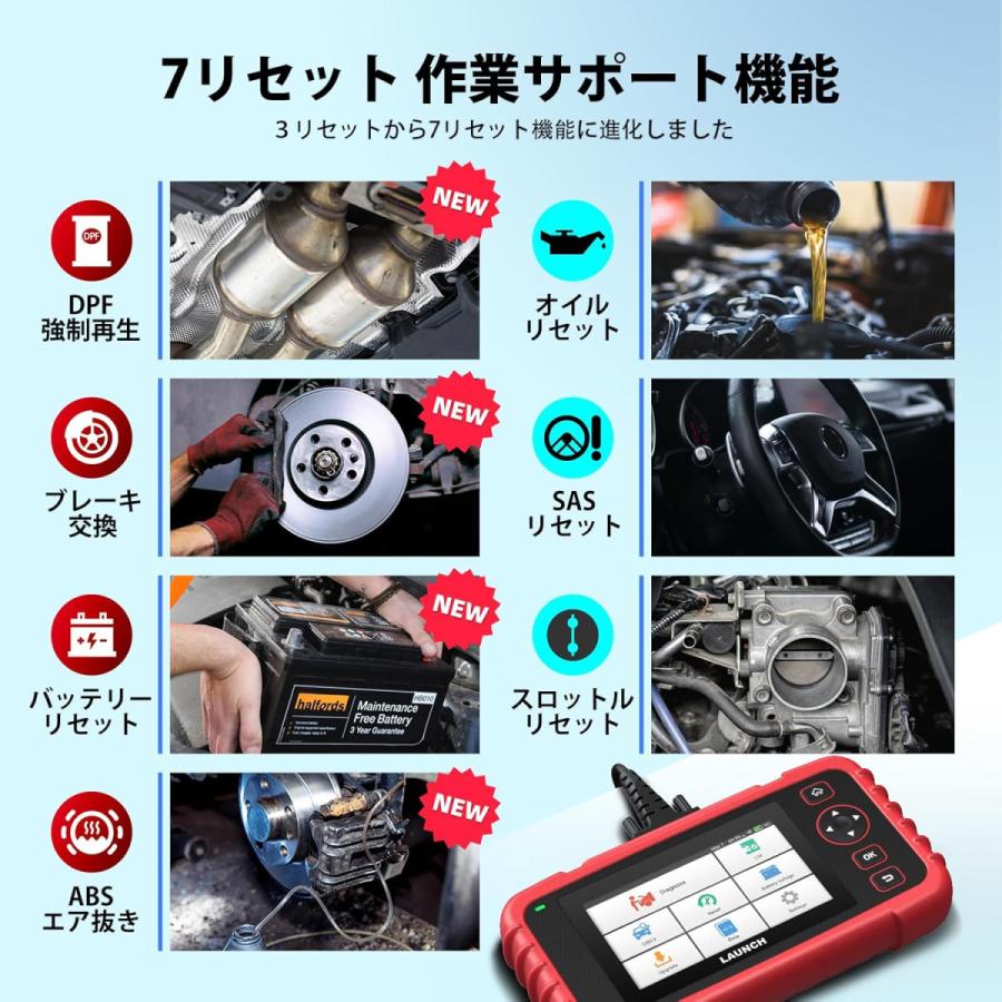 LAUNCH OBD2 診断機 自動車 故障診断機 CRP123X ver.3.0 日本車対応