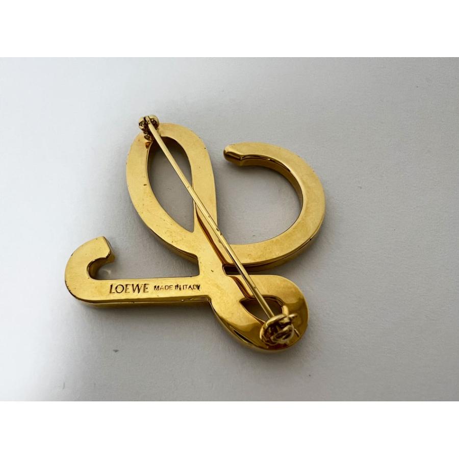 LOEWE（ロエベ） 送料無料 フェイクパール ブローチ ゴールド ホワイト