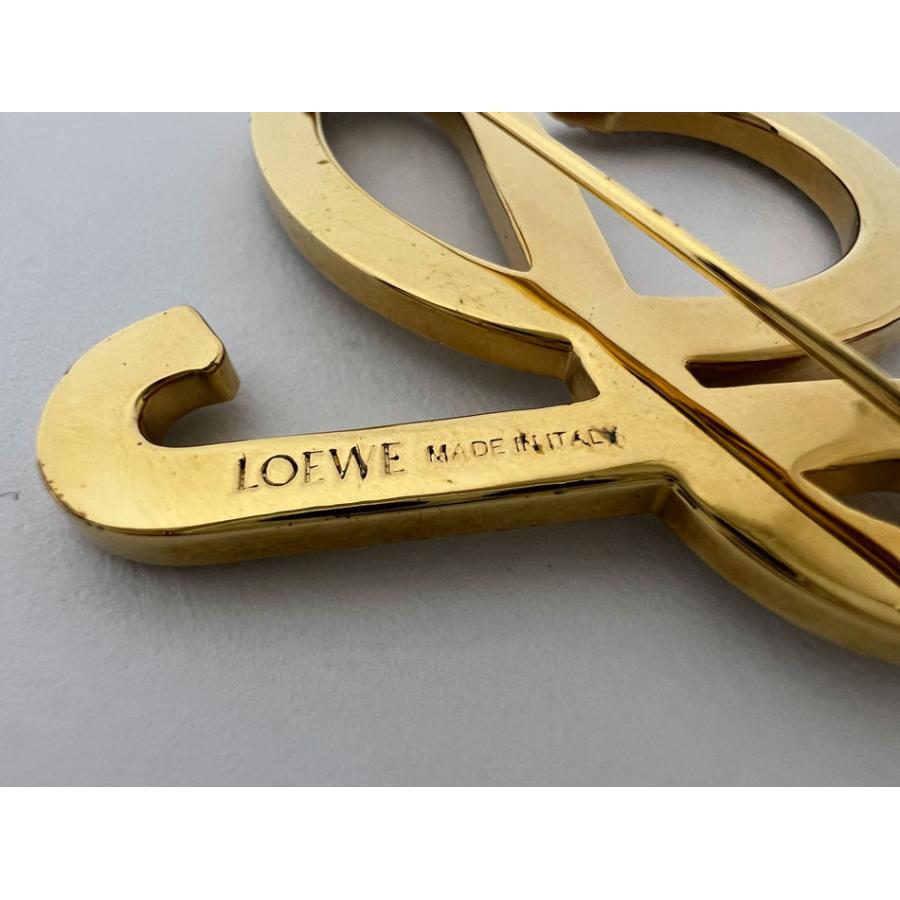 LOEWE（ロエベ） 送料無料 フェイクパール ブローチ ゴールド ホワイト