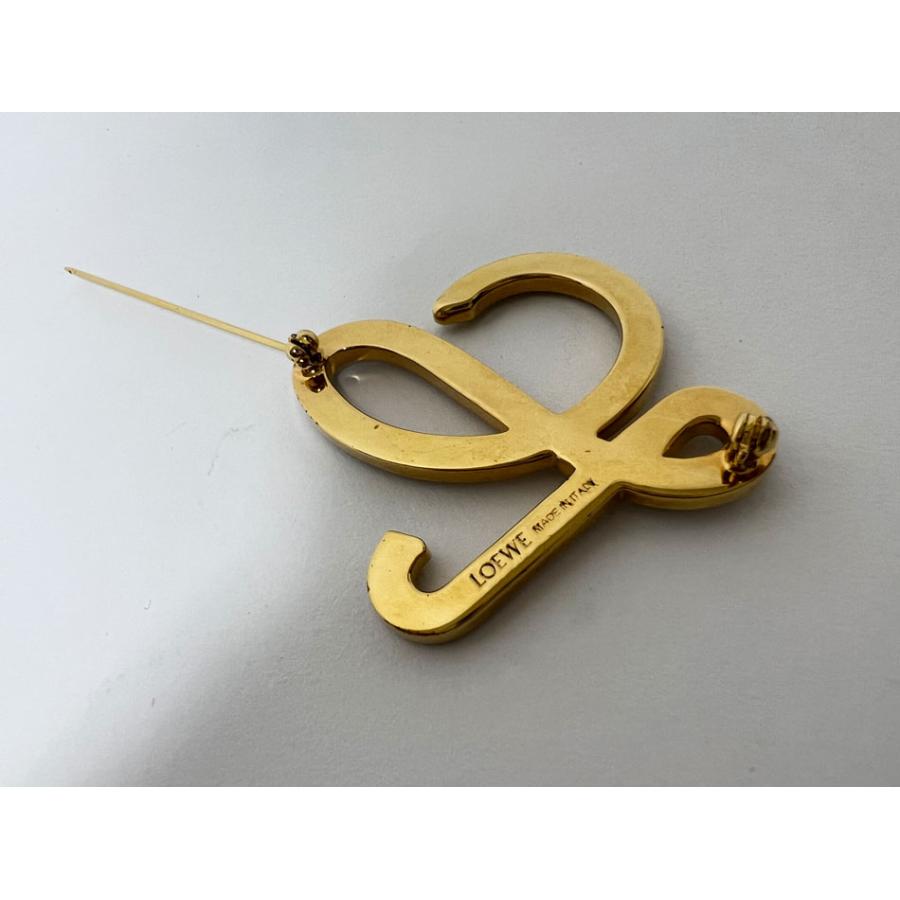 LOEWE（ロエベ） 送料無料 フェイクパール ブローチ ゴールド ホワイト