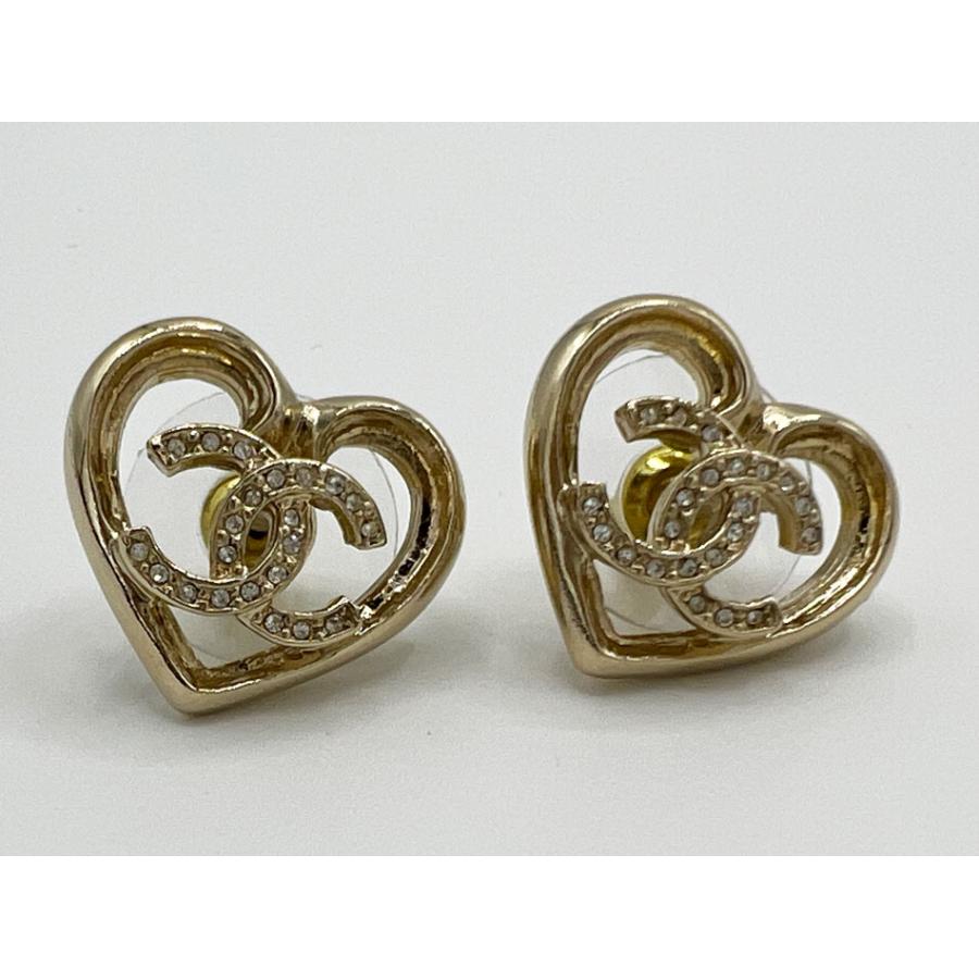 CHANEL（シャネル） 送料無料 ココマーク ハート ピアス ライン