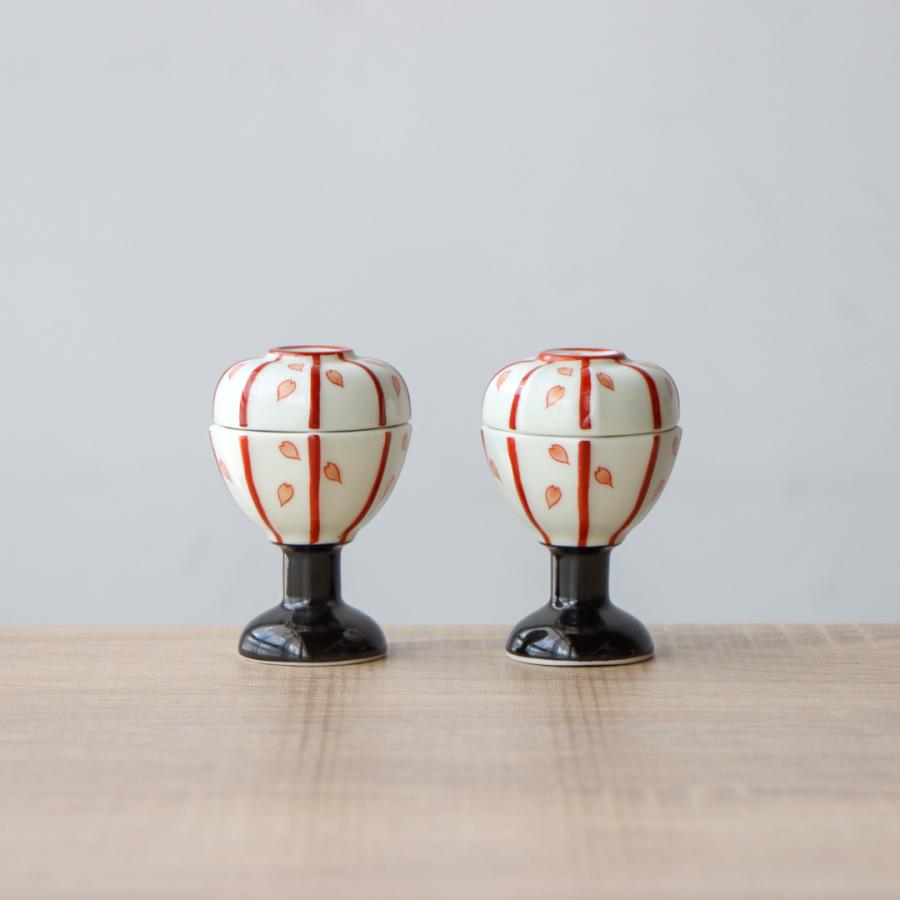 雛人形 陶器 コンパクト 錦お雛様ぼんぼり おひなさま ひな祭り 幸楽窯