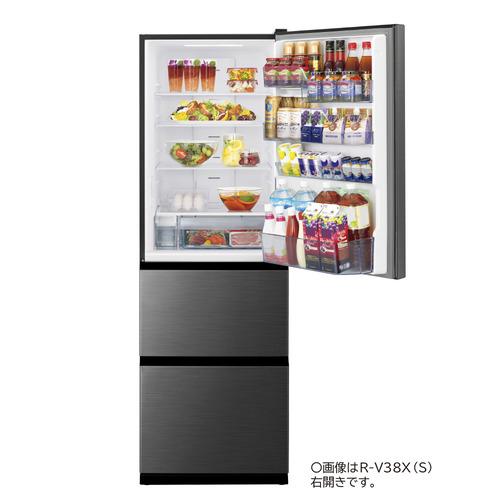 日立 冷蔵庫 375L 右開き 3ドア 幅60cm 真ん中野菜室うるおいチルド R