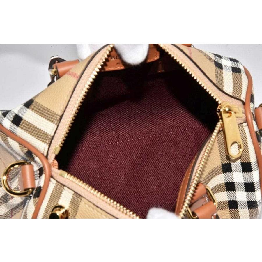 BURBERRY（バーバリー） ミニ チェック ボウリングバッグ 2WAY