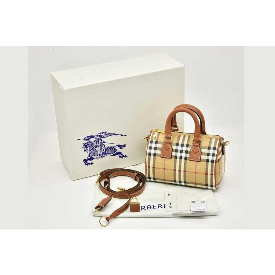 BURBERRY（バーバリー） ミニ チェック ボウリングバッグ 2WAY