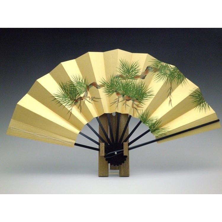 飾り扇子・ゴールド地・青松 : 京扇子専門店 山武扇舗 Yahoo!店 - 通販