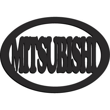 三菱自動車エンブレム 楕円型 黒5mm : ヤマトデザインヤフー店