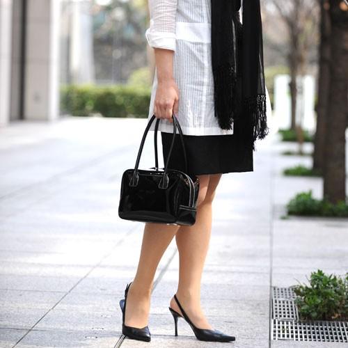 濱野皮革工藝 エナメル セレブミニボストン 銀座大和屋 HAMANO 濱野