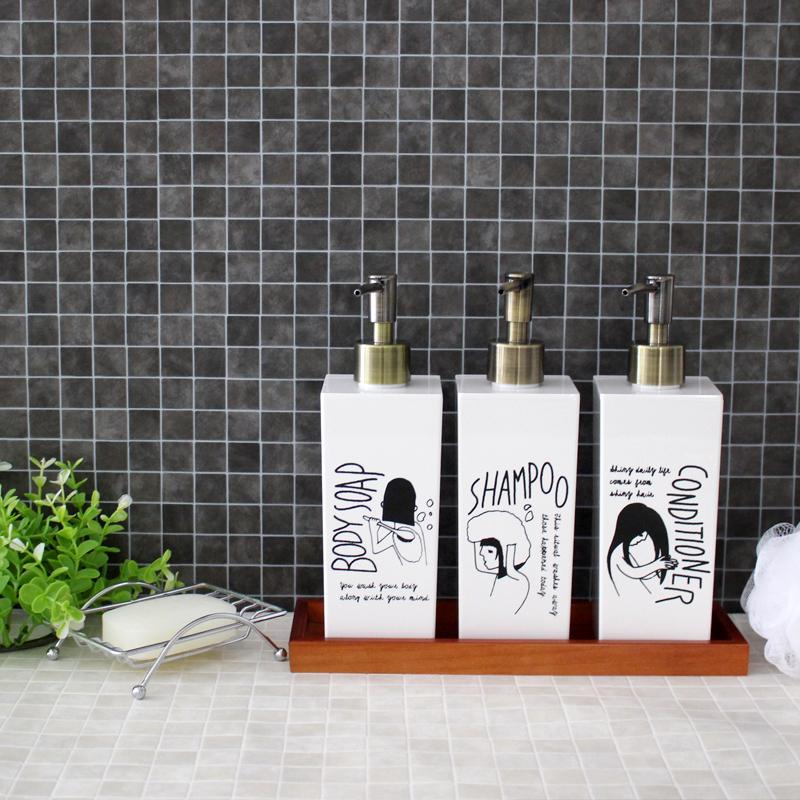 特典付 ディスペンサー 3本セット 500ml Doodle 角型 大 ドゥードゥル