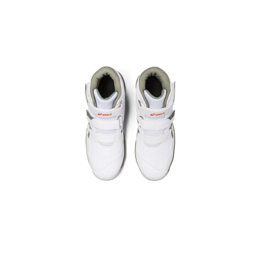 ウィンジョブ ASICS CP216 100 ホワイト×ライケングリーン アシックス