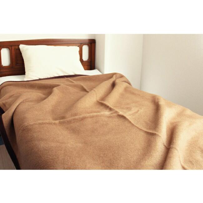 fit life やさしい暮らし 毛布 キャメル 日本製 ブランケット