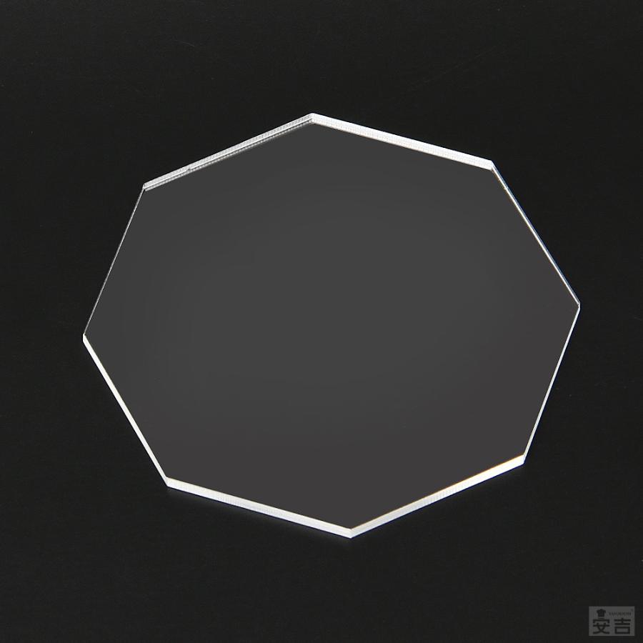 送料無料】アクリル 八角形 40mm(4cm)×2.5mm【メール便】クリア 日本製