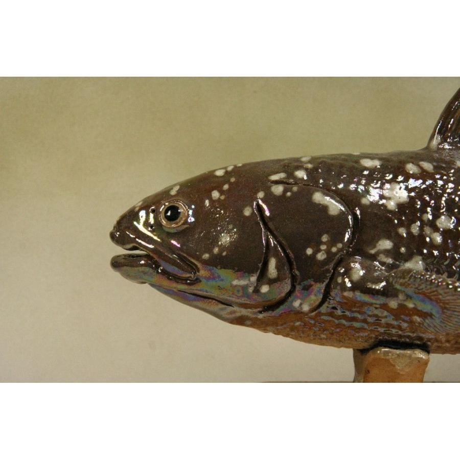 シーラカンス （25cm型） 陶芸作品 置物 （陶 さかな フィギュア