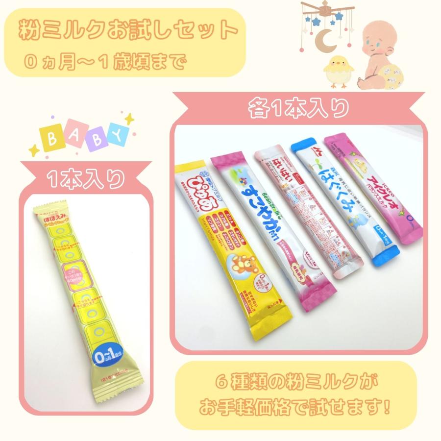 タイプA-6本入り メール便送料無料 赤ちゃん 粉ミルク お試し 6種類 各