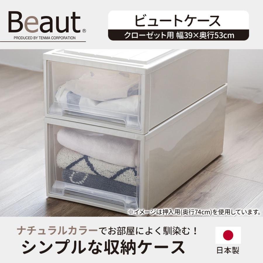 天馬 収納ケース ビュートケース 幅39×奥行53×高さ23cm カプチーノ