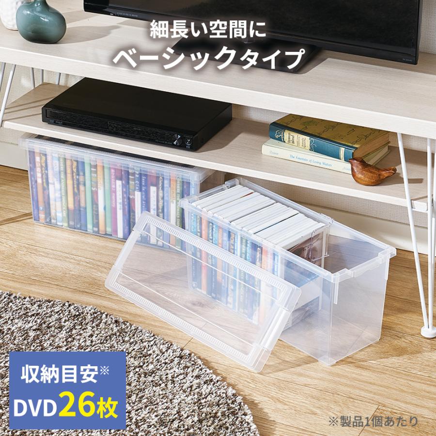 いれと庫 DVD 収納ケース クリア 2個セット ｜ 天馬 収納 ボックス