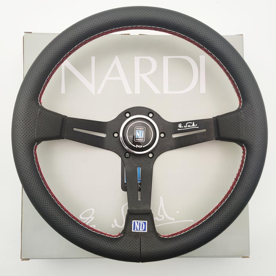 並行輸入品】 新品レザーステアリング スポーツステアリングホイール