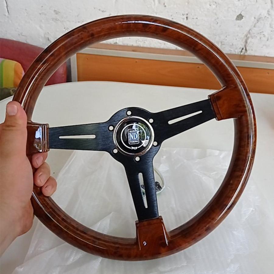 並行輸入品】 新品レザーステアリング スポーツステアリングホイール