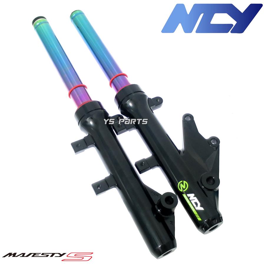 超高品質 NCY減衰調整 イニシャル調整可能フロントフォーク 黒 チタン