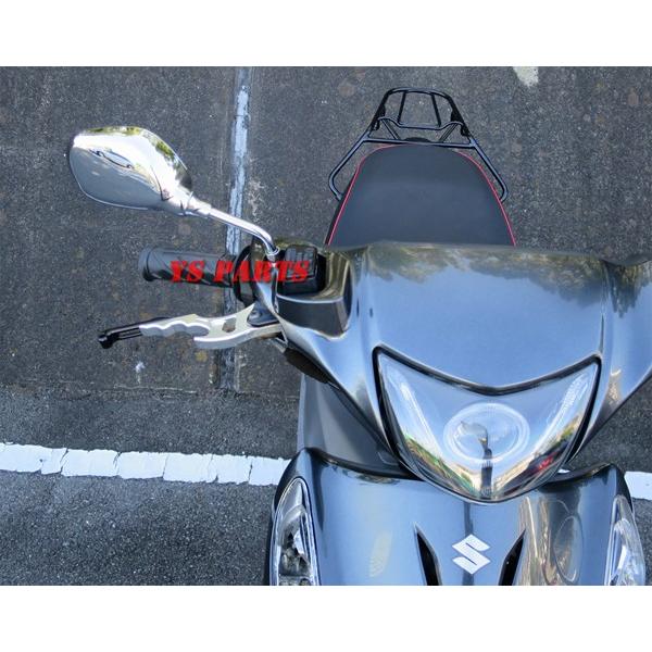 ショートミラーメッキ8mm正ネジ ライブディオZXスーパーディオZX