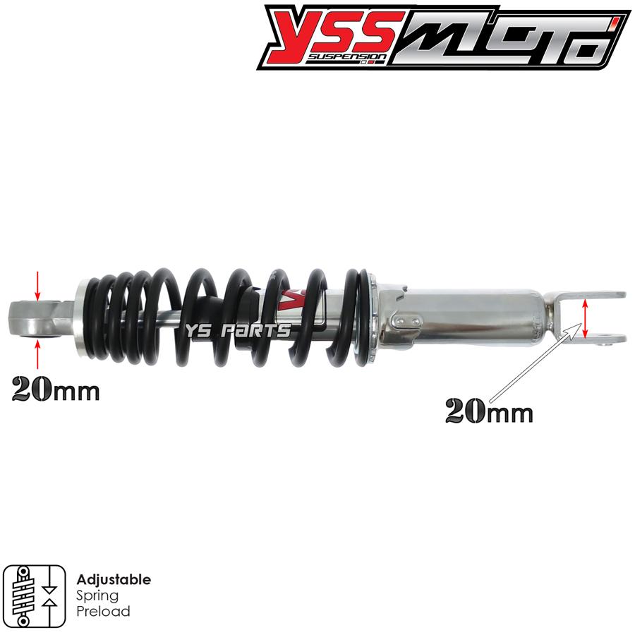 特注 ライブディオZX AF34 AF35 リアショック310mm黒 メッキ 5段階