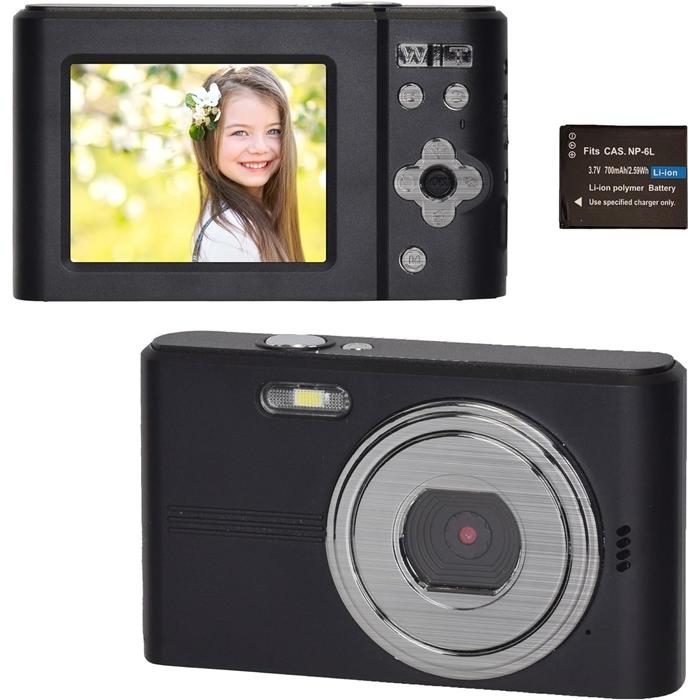 KEIYO デジタルカメラ 首掛け用ストラップ付き コンパクト 軽量 手ブレ