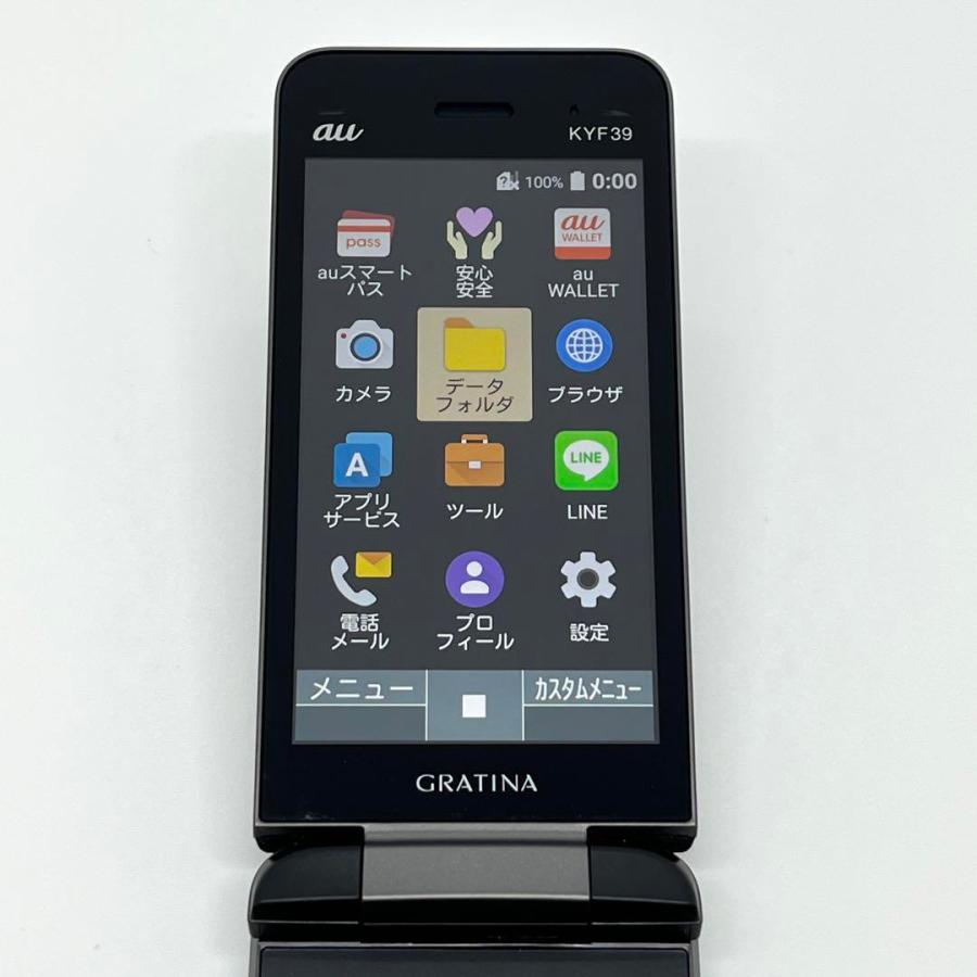 KYOCERA（京セラ） 【美品】GRATINA KYF39 墨 ブラック au SIMロック