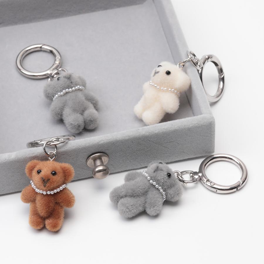 キーホルダー クマ くま テディベア 熊 キュート ネックレス付き