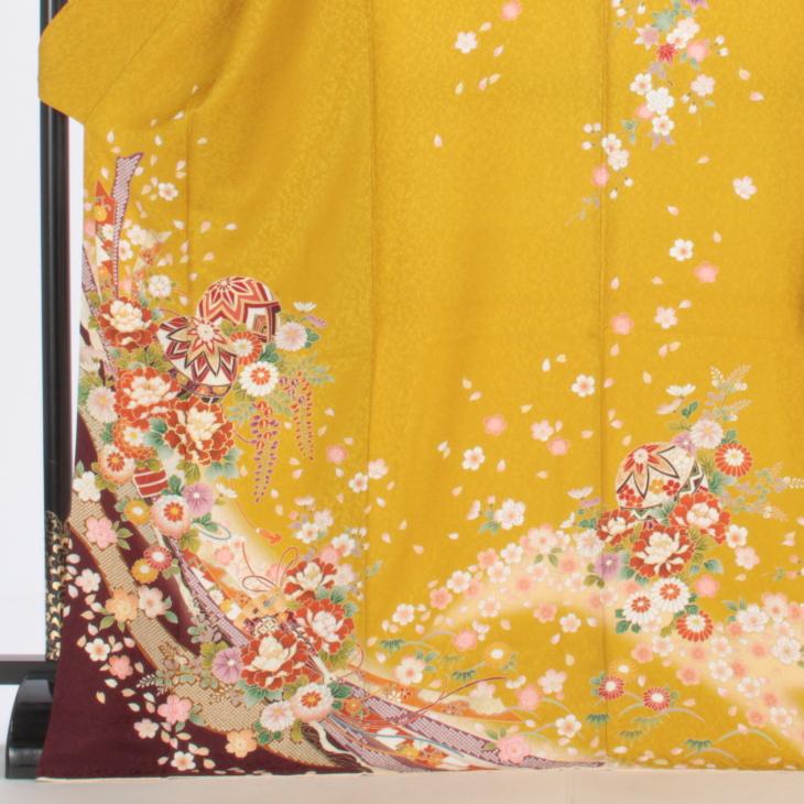 京都きもの友禅 振袖レンタル (成人式) 振袖 フルセット Lサイズ 古典