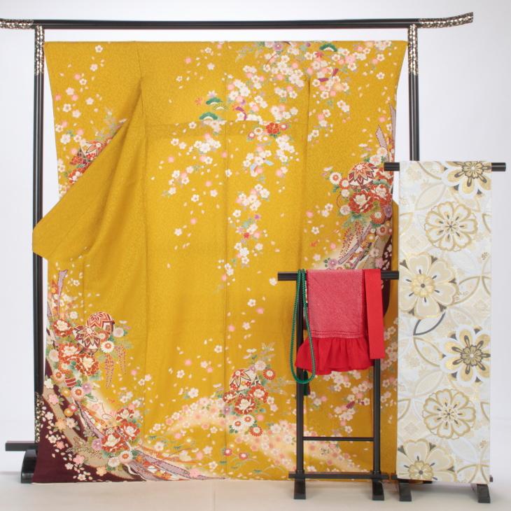 京都きもの友禅 振袖レンタル (成人式) 振袖 フルセット Lサイズ 古典