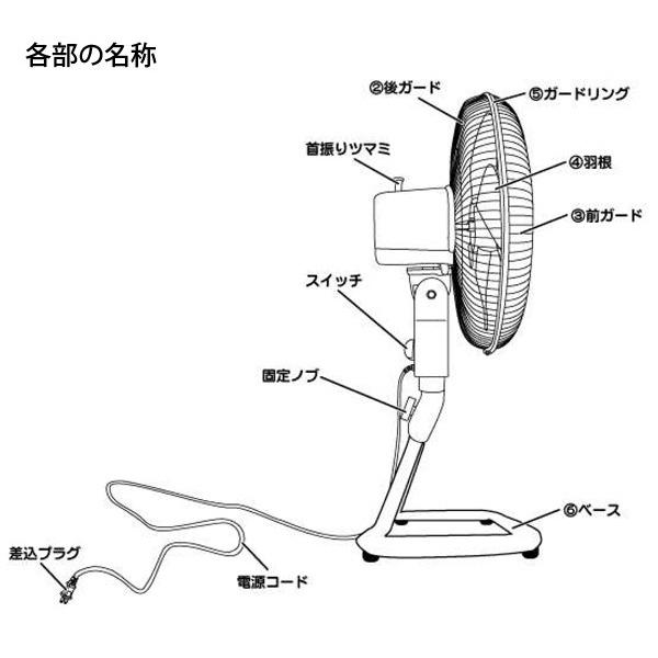 ユアサプライムス ユアサ 工場扇 YF-459T G グレー 45cm フロアー式