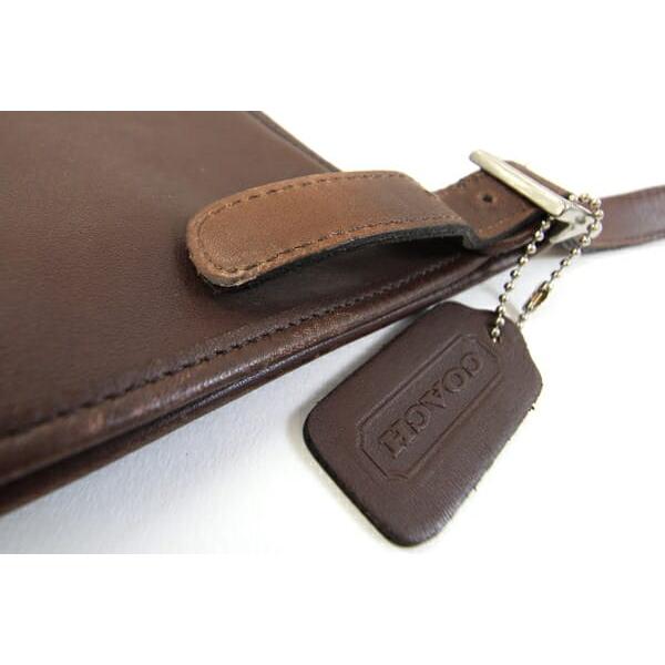 コーチ ショルダーバッグ 9134 ダークブラウン レザー 中古 斜め掛け