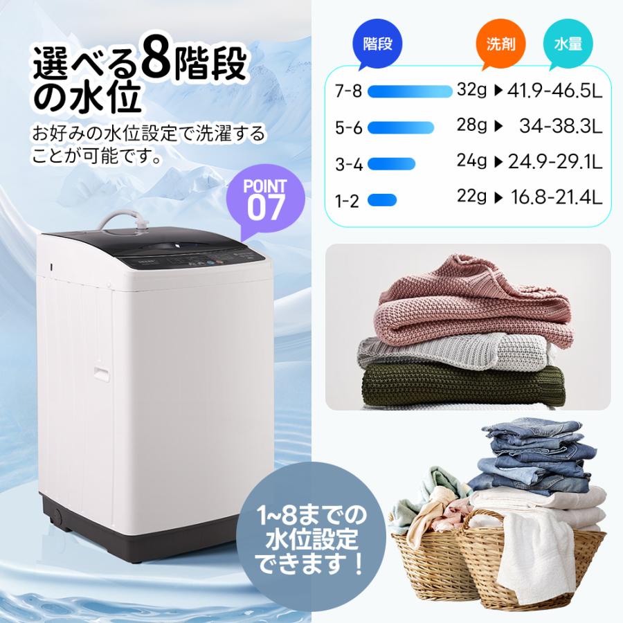 SENTERN 洗濯機 一人暮らし 8kg 家庭用 小型洗濯機 10種類 縦型洗濯機