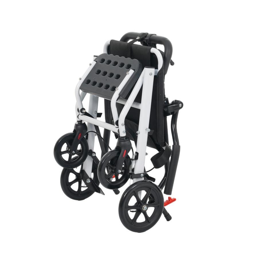 25年新作 飛行機に持ち込める 車椅子 折り畳み式 介助ブレーキ 軽量