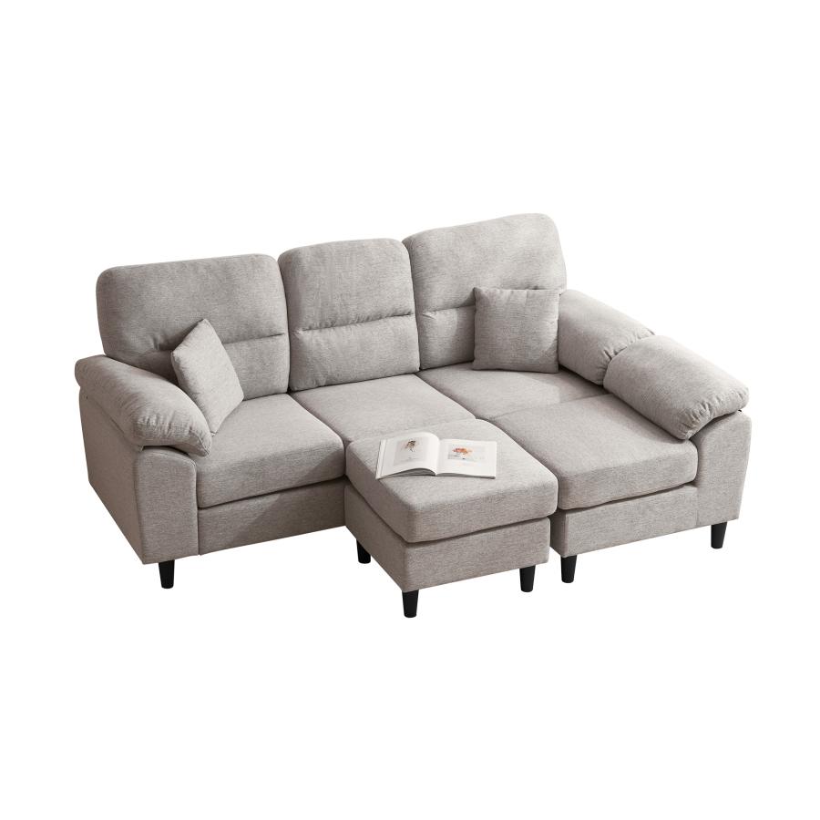 ソファ ソファーセット 5人掛け 2-5人掛け L字 クッション付き 肘付き