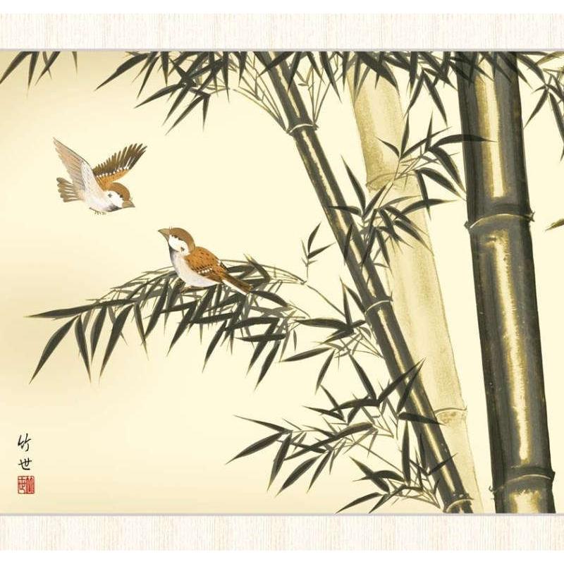 日本画 田村竹世 竹に雀 F8 [g4-bk055-F8] : 人形のゆめさき - 通販