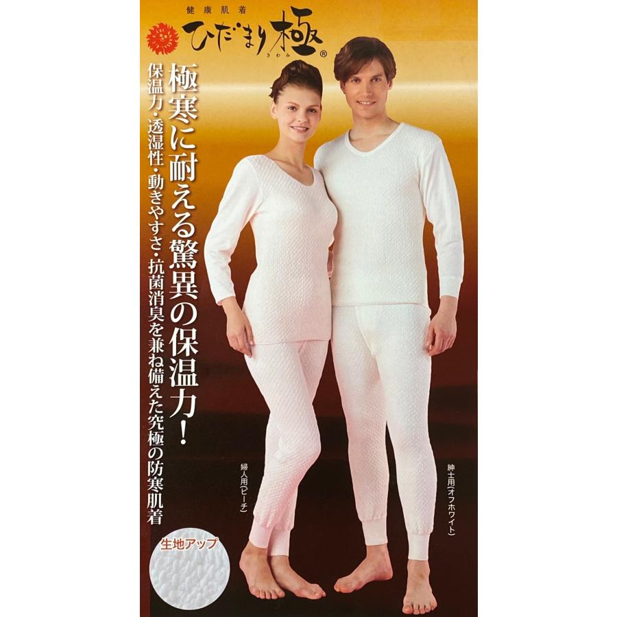 ひだまり 紳士用 上下セット ひだまり極 健繊 健康肌着 ズボン下 長袖U