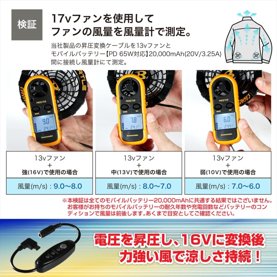 BURTLE（バートル） 13V AC270 AC271 2021年製 対応 Type-C昇圧