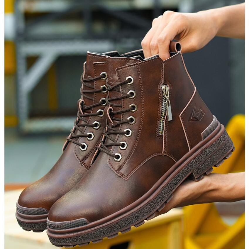 ハイカット 安全靴 メンズ レディース おしゃれ作業靴 革靴 労働保険靴