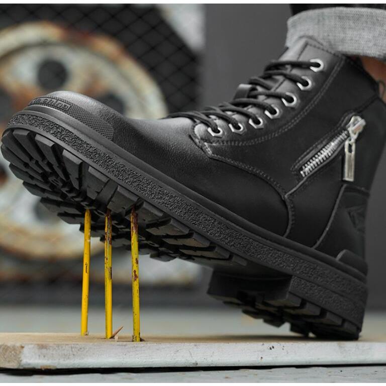 ハイカット 安全靴 メンズ レディース おしゃれ作業靴 革靴 労働保険靴