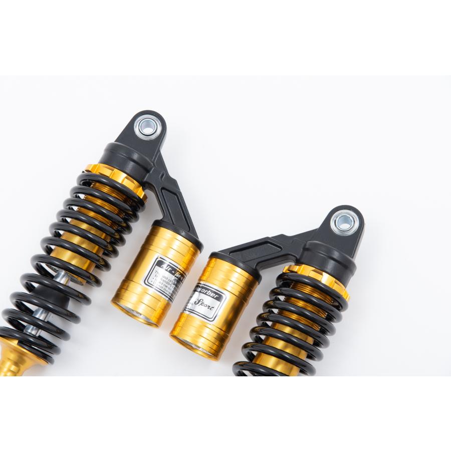 汎用品 250mm タンク付き リアサスペンション 黒金 ショート リア