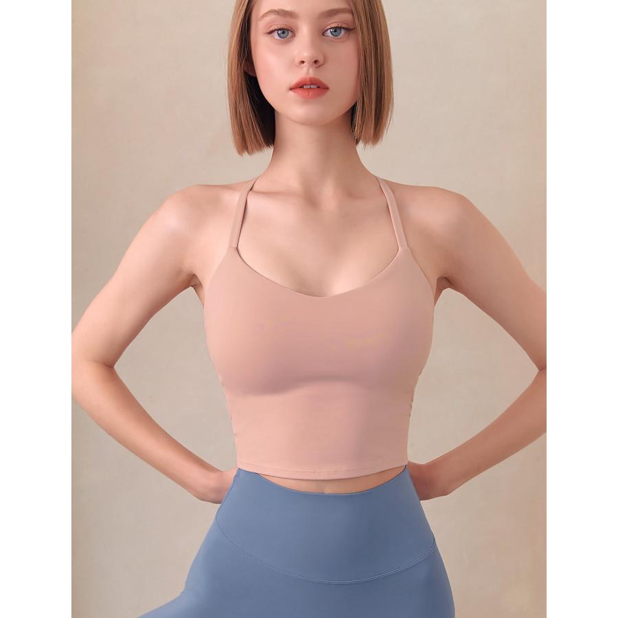 ヨガウェア トップス カップ付 レディース ヨガ ブラトップ ピラティス