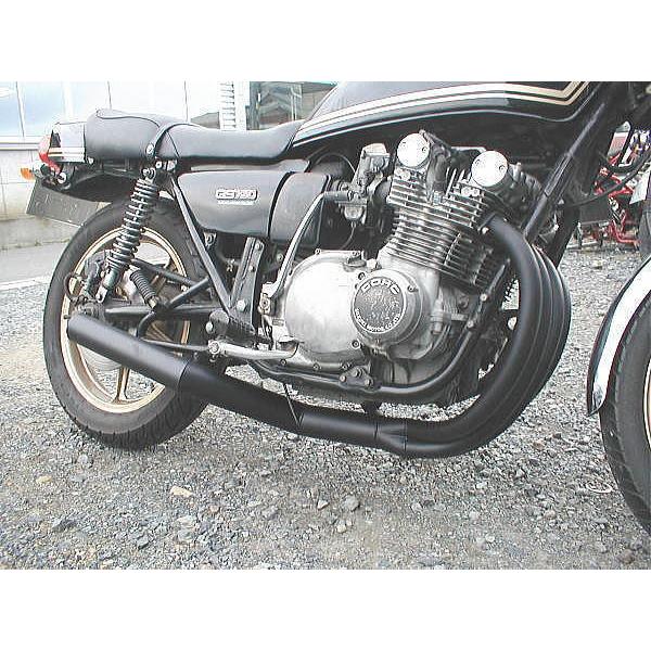 GS750E/G用 集合管 【 ゼス管ショートマフラー 3D曲 】 新品 : ミズノ