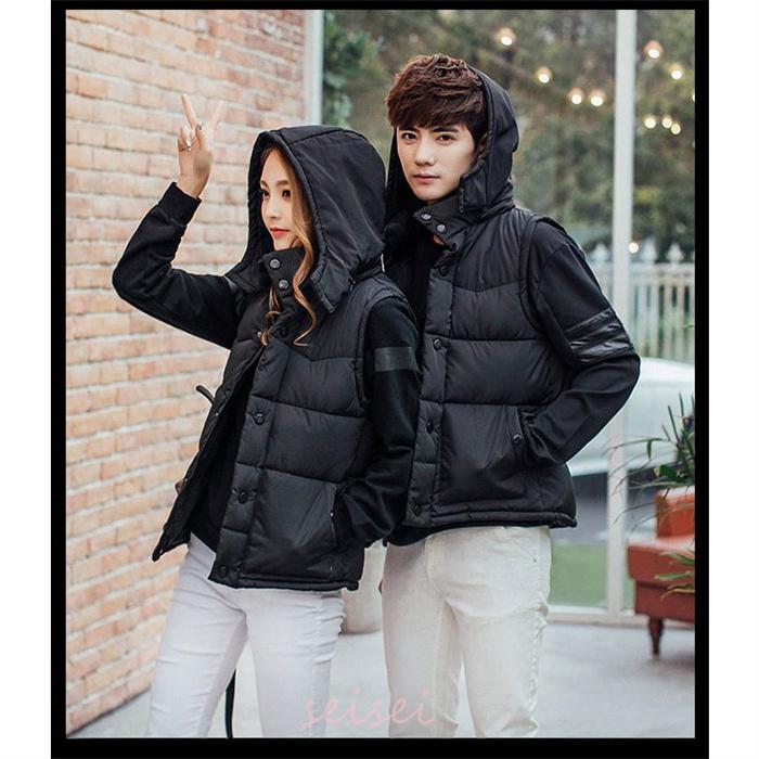 ダウンベスト メンズ 秋冬 男女兼用べスト フード付き キルティング