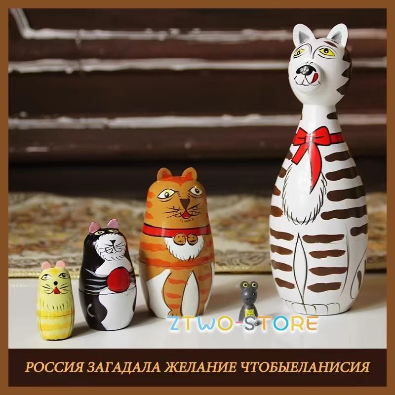 マトリョーシカ アニマル オブジェ 5個組 クリスマス 逸品 洋風 動物