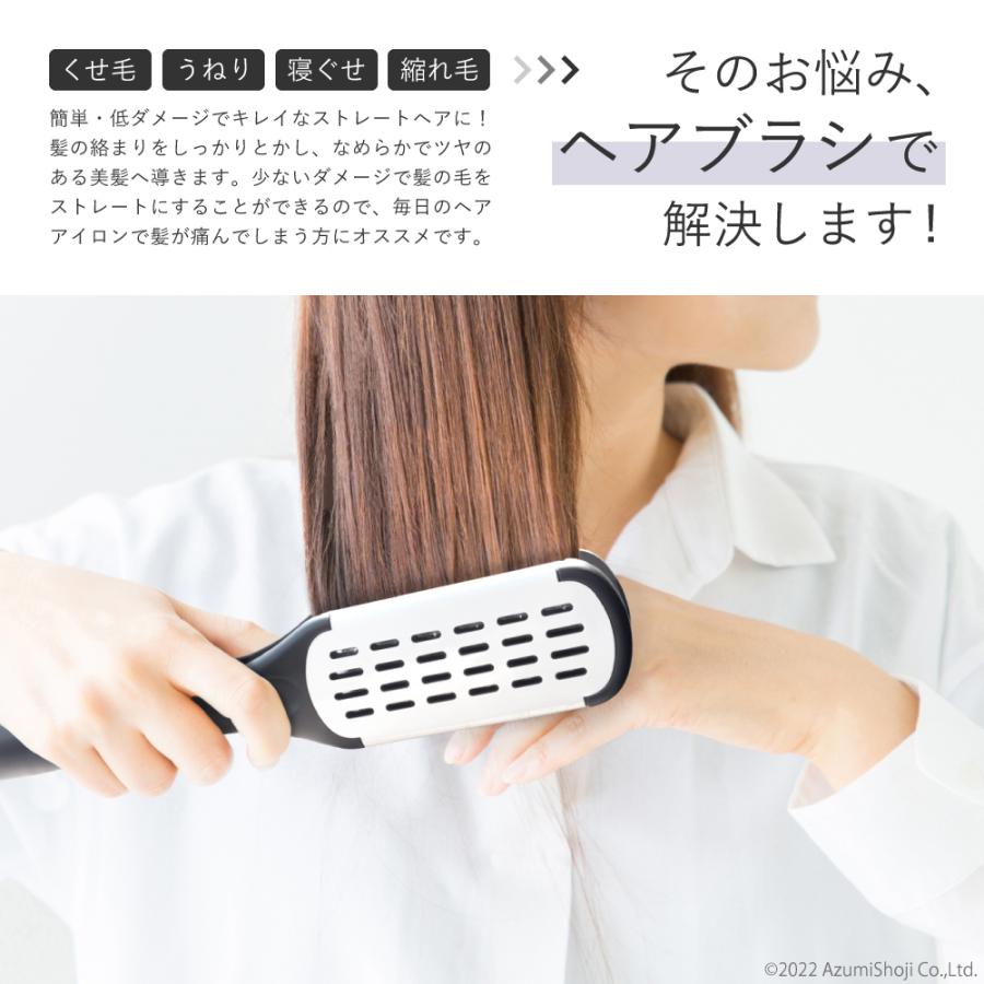 ストレート ヘアブラシ 豚毛 頭皮 ショートヘア ツインブラシ ツイン
