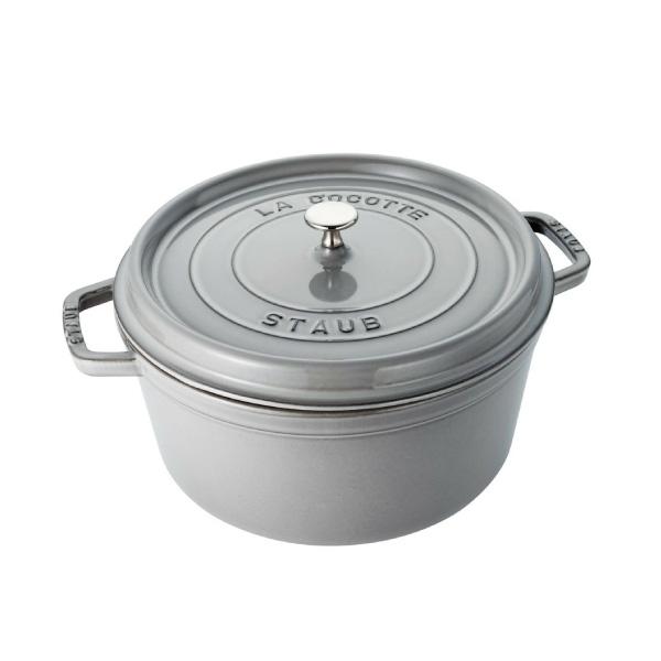 ピコ・ココット ストウブ ラウンド 30cm グレー｜STAUB 両手鍋