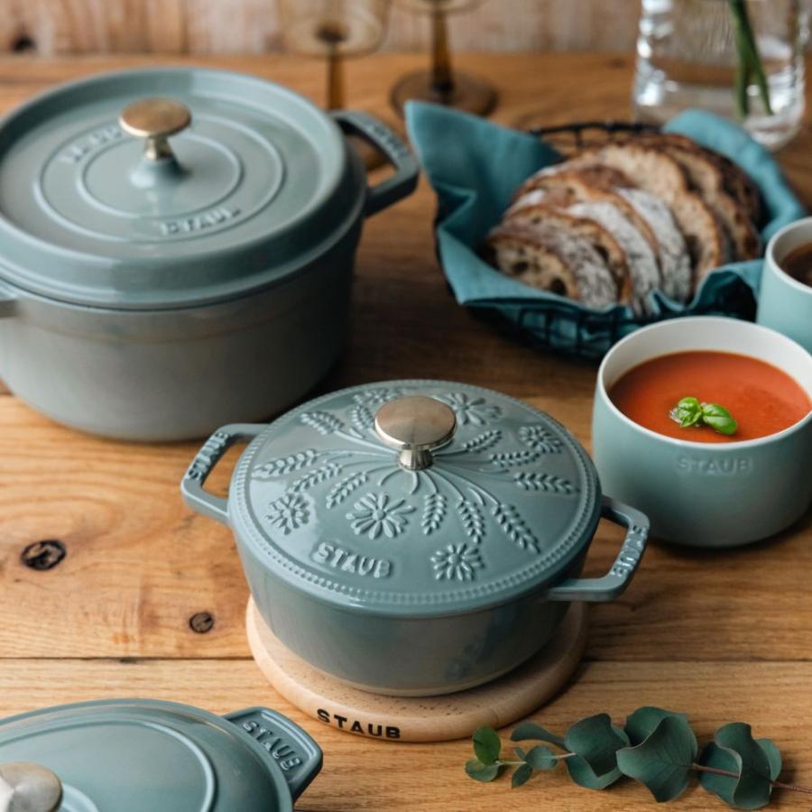 Wa-NABE ストウブ 鍋 ワナベ S 16cm ユーカリ STAUB 丸 ホーロー鍋