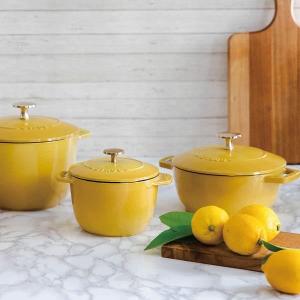 Wa-NABE 【在庫限り】ストウブ 鍋 16cm シトロン S STAUB 丸 ホーロー